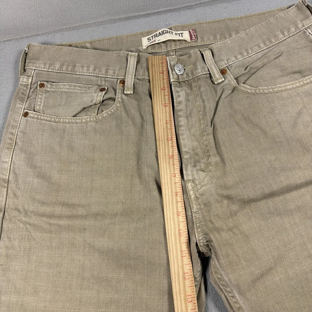 Vintage Levis 505 Jeans Mens 34x34 Beige Light Wash Straight Regular Fit Denim